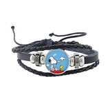 Rottweiler Glass Cabochon Bracelet, Sheltie, Shar Pei Dog, Multilayer Leather Bracelet, Fashion Accessories, Jewelry