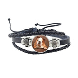 Rottweiler Glass Cabochon Bracelet, Sheltie, Shar Pei Dog, Multilayer Leather Bracelet, Fashion Accessories, Jewelry