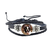 Rottweiler Glass Cabochon Bracelet, Sheltie, Shar Pei Dog, Multilayer Leather Bracelet, Fashion Accessories, Jewelry