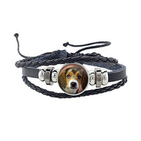 Rottweiler Glass Cabochon Bracelet, Sheltie, Shar Pei Dog, Multilayer Leather Bracelet, Fashion Accessories, Jewelry