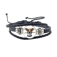 Rottweiler Glass Cabochon Bracelet, Sheltie, Shar Pei Dog, Multilayer Leather Bracelet, Fashion Accessories, Jewelry