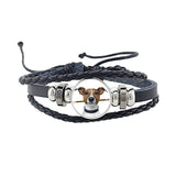 Rottweiler Glass Cabochon Bracelet, Sheltie, Shar Pei Dog, Multilayer Leather Bracelet, Fashion Accessories, Jewelry