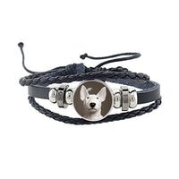 Rottweiler Glass Cabochon Bracelet, Sheltie, Shar Pei Dog, Multilayer Leather Bracelet, Fashion Accessories, Jewelry