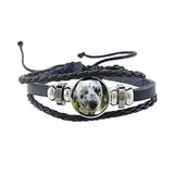 Rottweiler Glass Cabochon Bracelet, Sheltie, Shar Pei Dog, Multilayer Leather Bracelet, Fashion Accessories, Jewelry