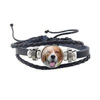 Rottweiler Glass Cabochon Bracelet, Sheltie, Shar Pei Dog, Multilayer Leather Bracelet, Fashion Accessories, Jewelry