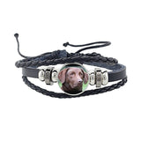 Rottweiler Glass Cabochon Bracelet, Sheltie, Shar Pei Dog, Multilayer Leather Bracelet, Fashion Accessories, Jewelry