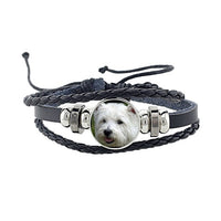 Rottweiler Glass Cabochon Bracelet, Sheltie, Shar Pei Dog, Multilayer Leather Bracelet, Fashion Accessories, Jewelry