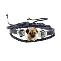 Rottweiler Glass Cabochon Bracelet, Sheltie, Shar Pei Dog, Multilayer Leather Bracelet, Fashion Accessories, Jewelry