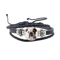 Rottweiler Glass Cabochon Bracelet, Sheltie, Shar Pei Dog, Multilayer Leather Bracelet, Fashion Accessories, Jewelry